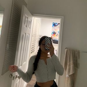 BRAND NEW BRANDY MEVILLE CROP LONG SLEEVE